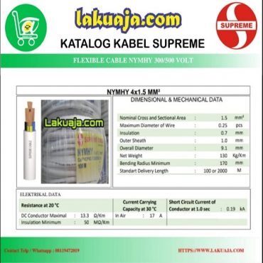 Kabel Listrik SUPREME NYMHY 4x1 5 Mm Lakuaja