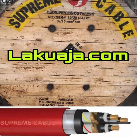 Kabel Listrik SUPREME N2XSEBY 3 X 35mm 24KV Lakuaja