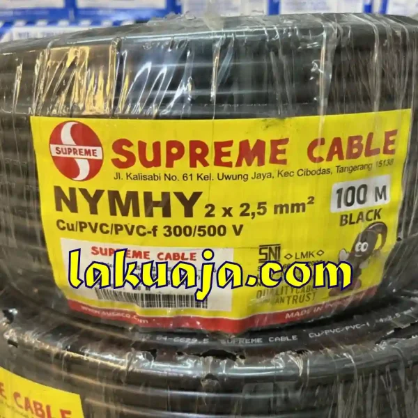 kabel-listrik-nymhy-black-2x2.5-mm-supreme-roll-100-mtr