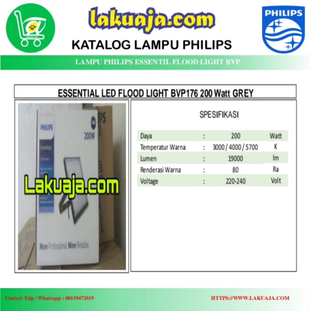 Lampu Sorot Led Watt Philips Bvp Floodlight Lakuaja